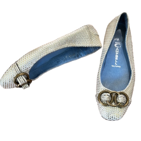 Jeffrey Campbell “Bring” Ivory & Metallic Gold Dot Chain Detail Ballet Flats - 8 - Picture 2 of 14